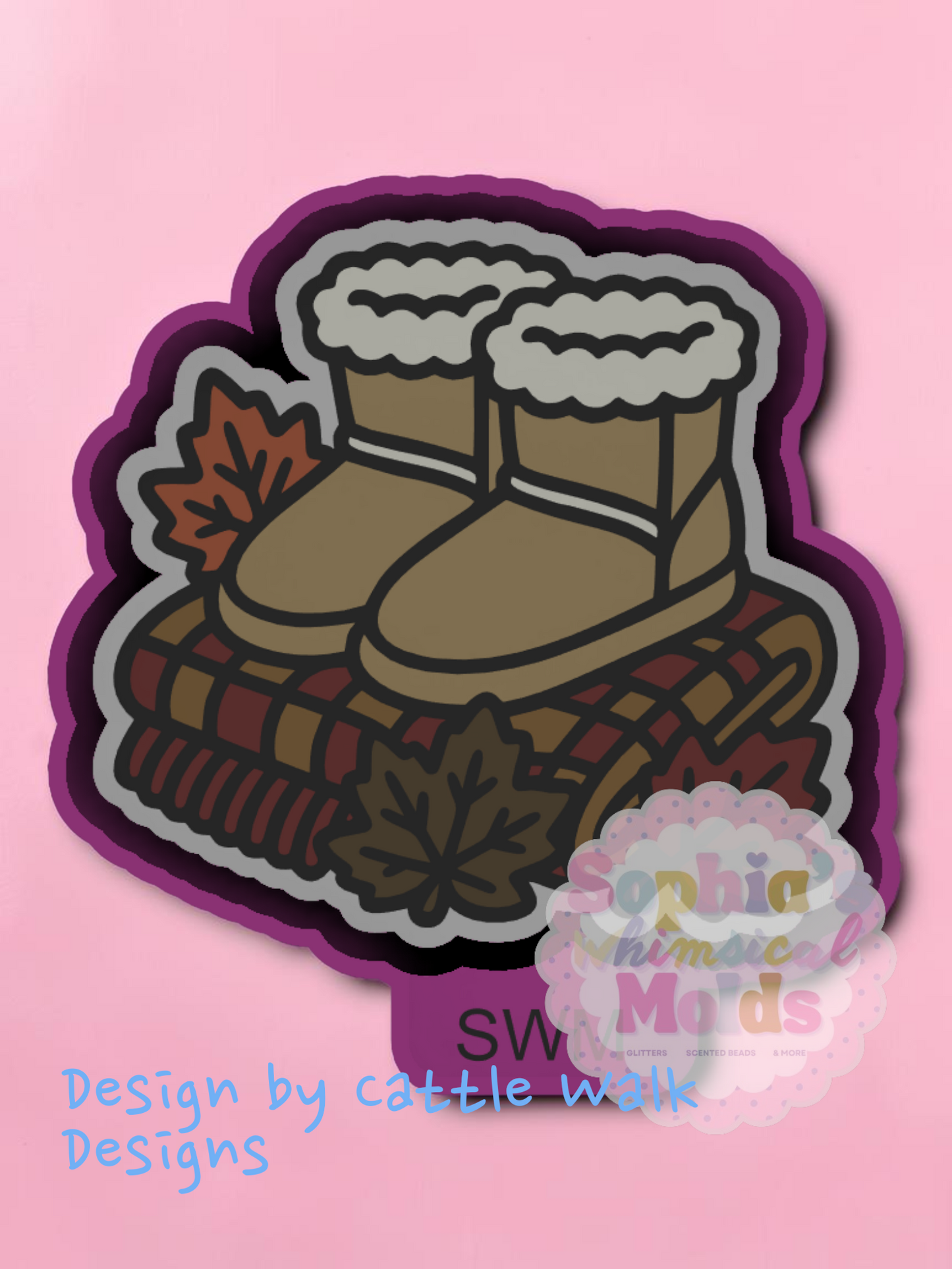 Fall Boots Plaid Blanket - Premium Silicone Mold