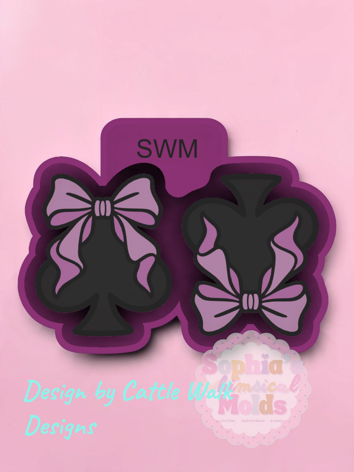 Spade with Bow Vent Clips - Premium Silicone Mold