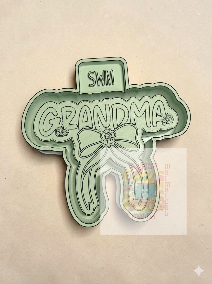 Grandma with Bow - Premium Silicone Mold