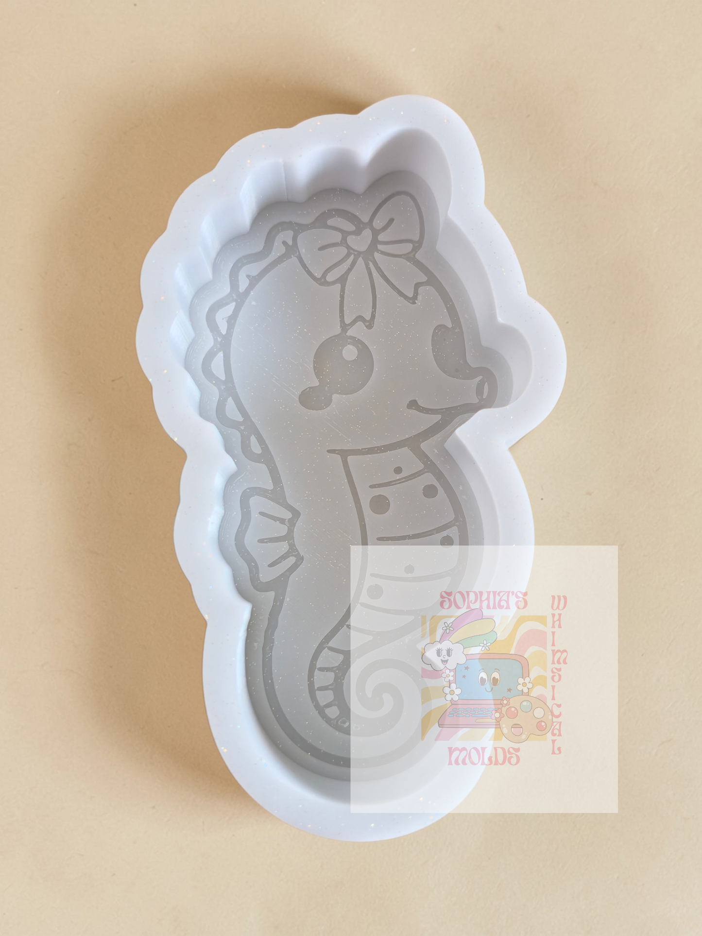 Seahorse with Bow - Premium Silicone Mold