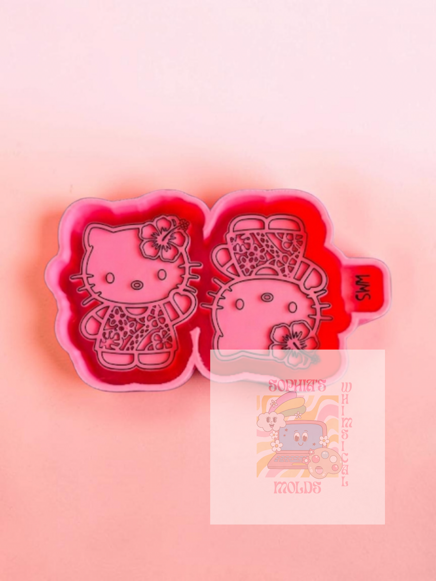 Hello Kitty in Vacation Dress Vent Clips - Premium Silicone Mold