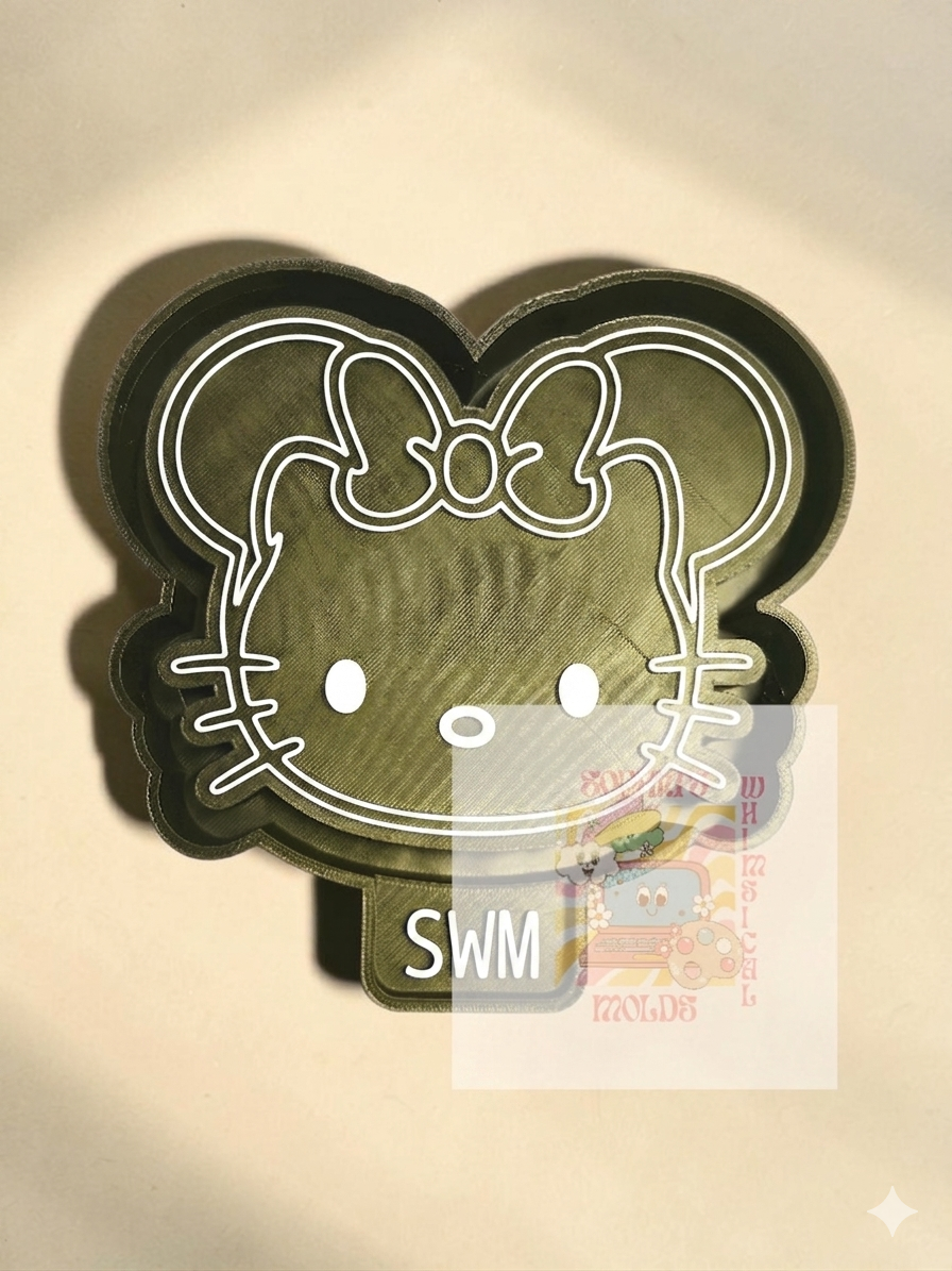 Hello Kitty in Mouse Ears - Premium Silicone Mold