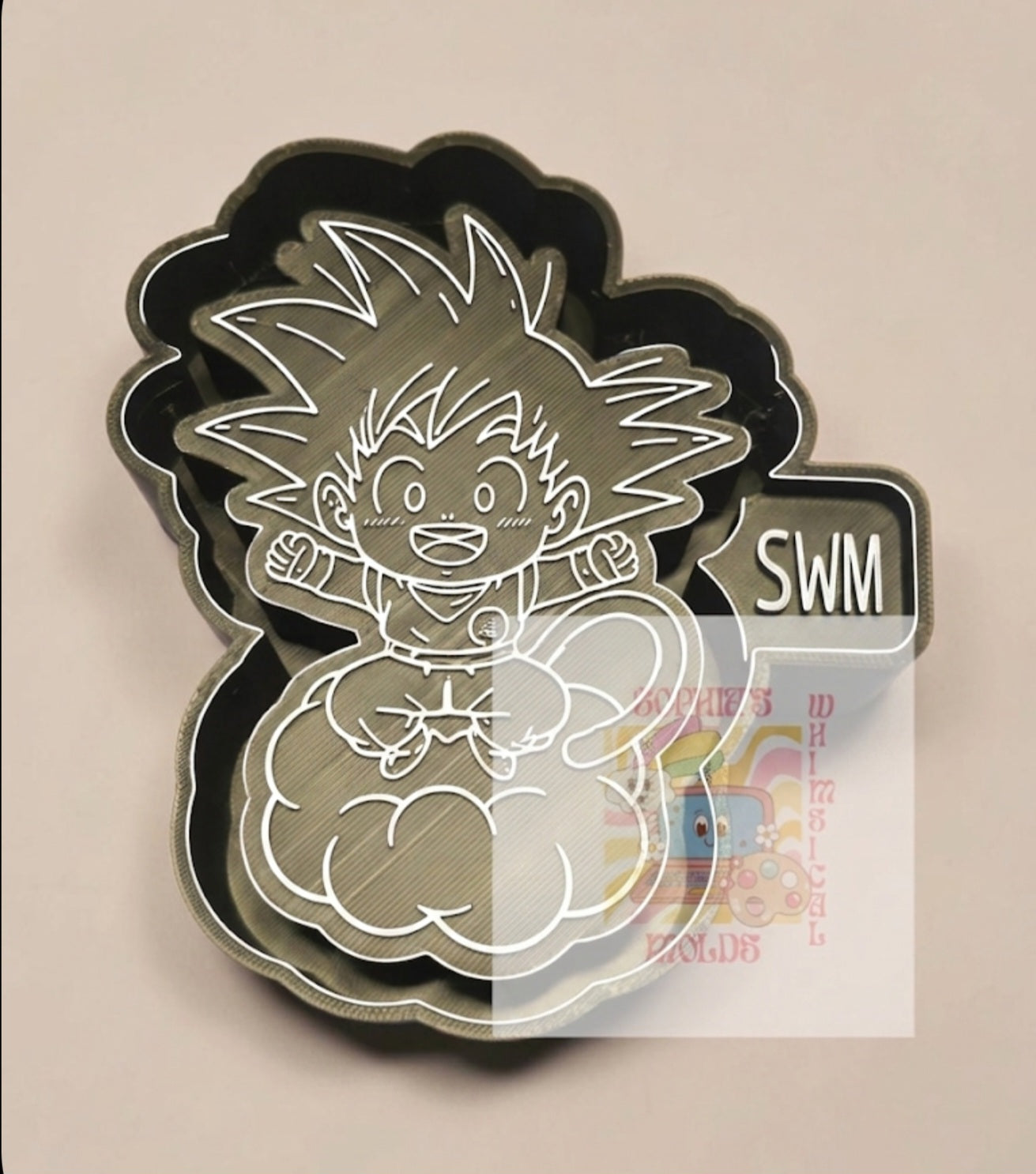 Goku on Nimbus - Premium Silicone Mold