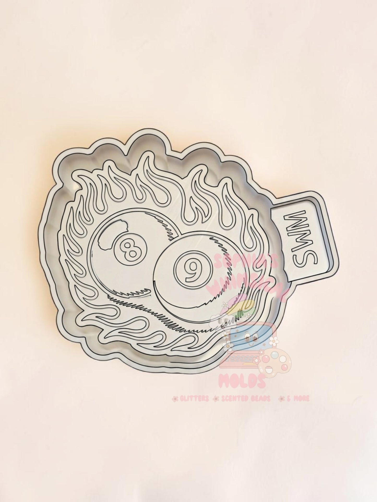 Eight Ball and Ninth Ball on Fire - Premium Silicone Mold