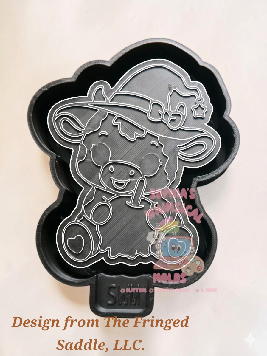 Witchy Cow with Caramel Apple - Premium Silicone Mold