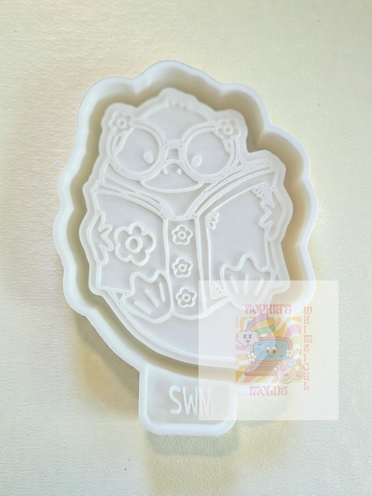 Cute Duck Reading Book - Premium Silicone Mold