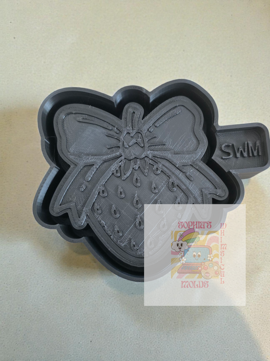 Strawberry with Bow - Premium Silicone Mold