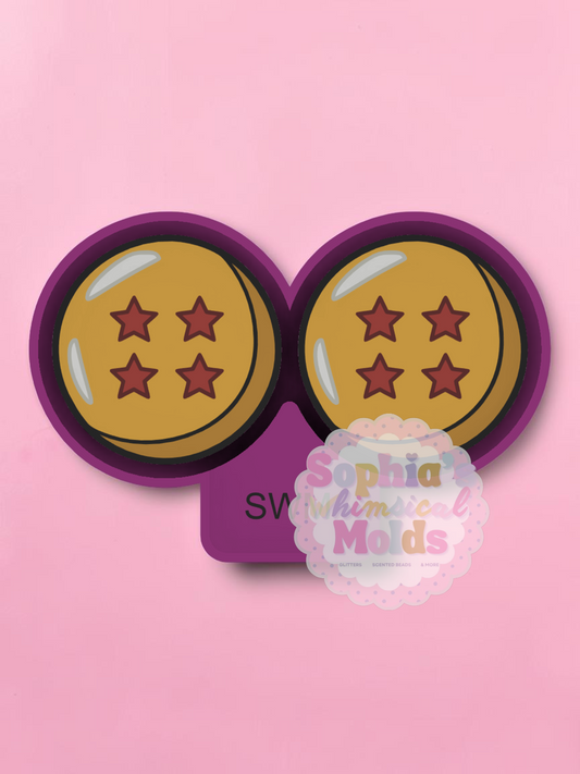 4 Star Dragon Ball Vent Clips - Premium Silicone Mold