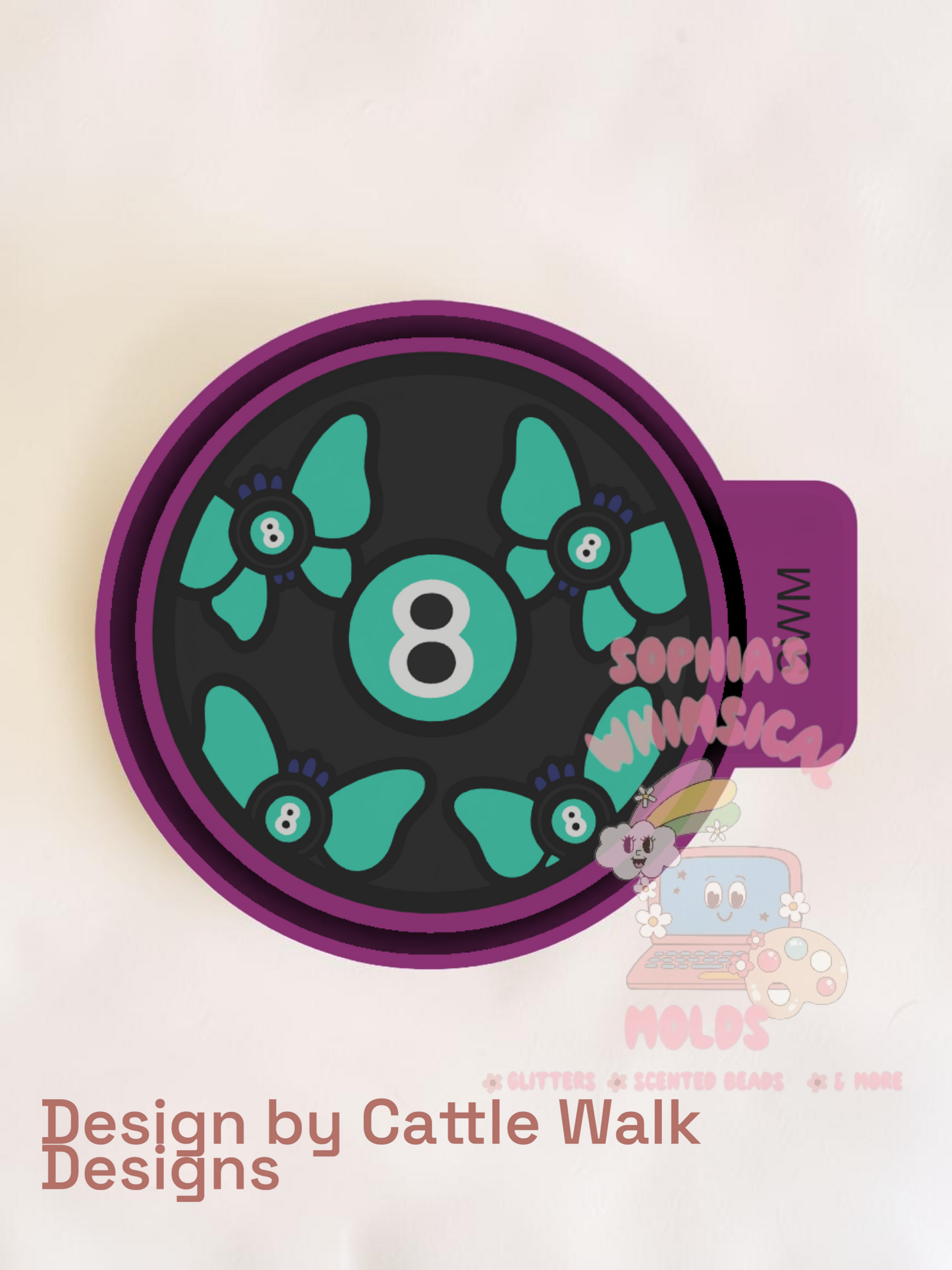 8 Ball Butterfly - Premium Silicone Mold