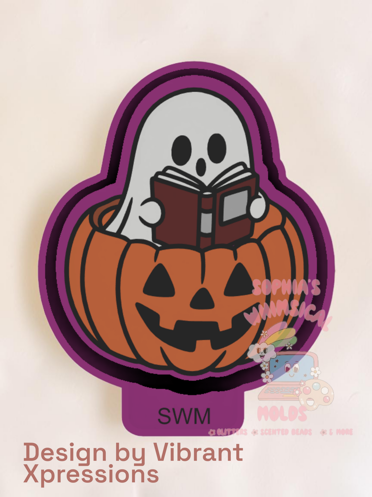 Book Ghost in Pumpkin - Premium Silicone Mold