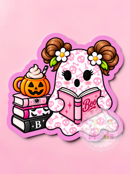 Book Ghost Pumpkin - Cardstock Inserts for Silicone Mold