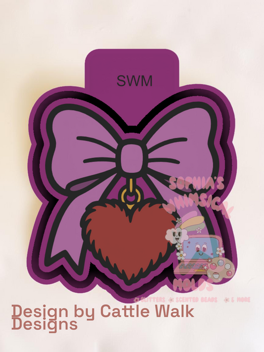 Bow Fuzzy Heart Locket - Premium Silicone Mold