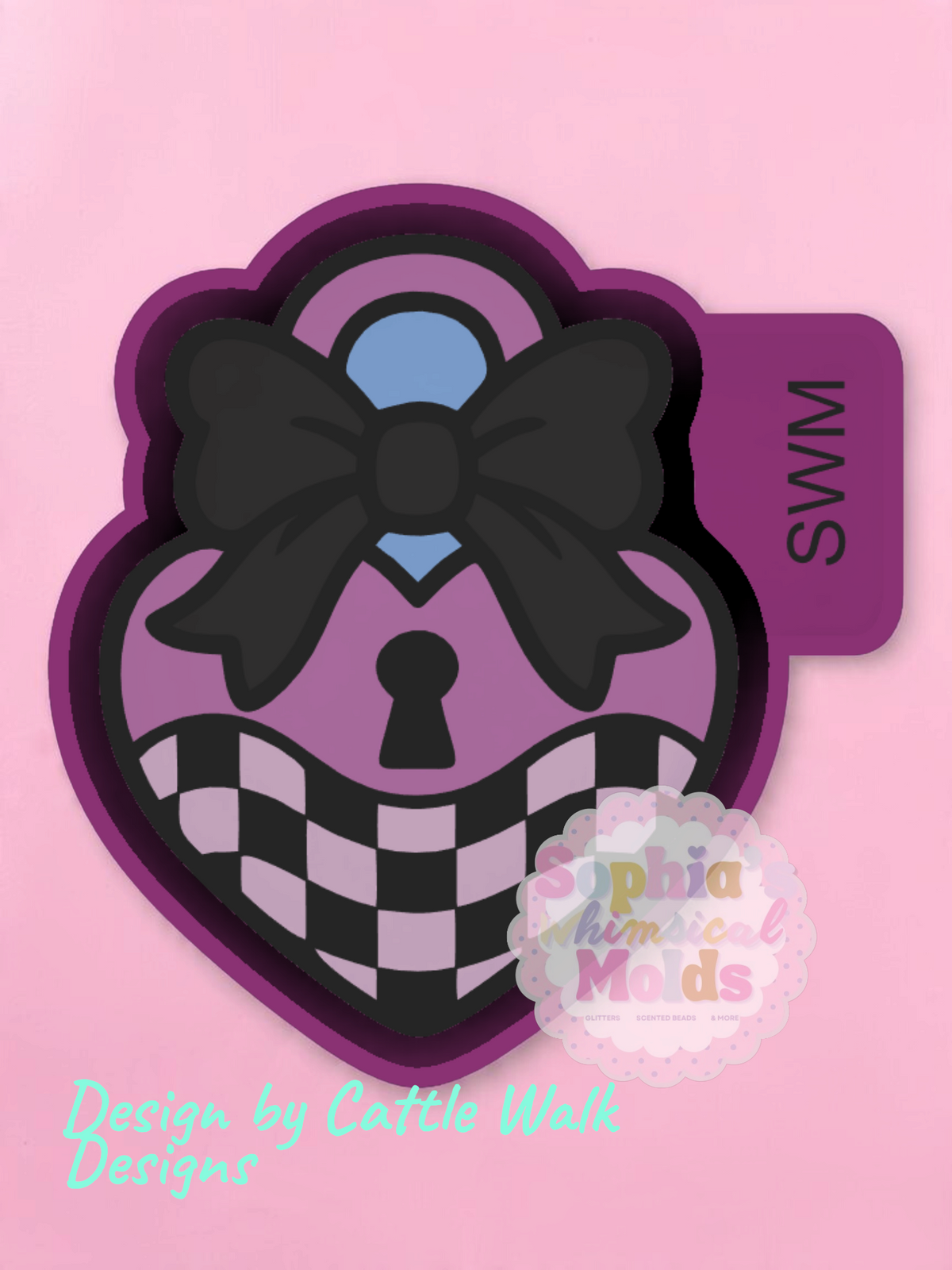 Checkered Locket - Premium Silicone Mold