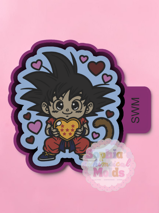 Chibi Goku Valentine's - Premium Silicone Mold