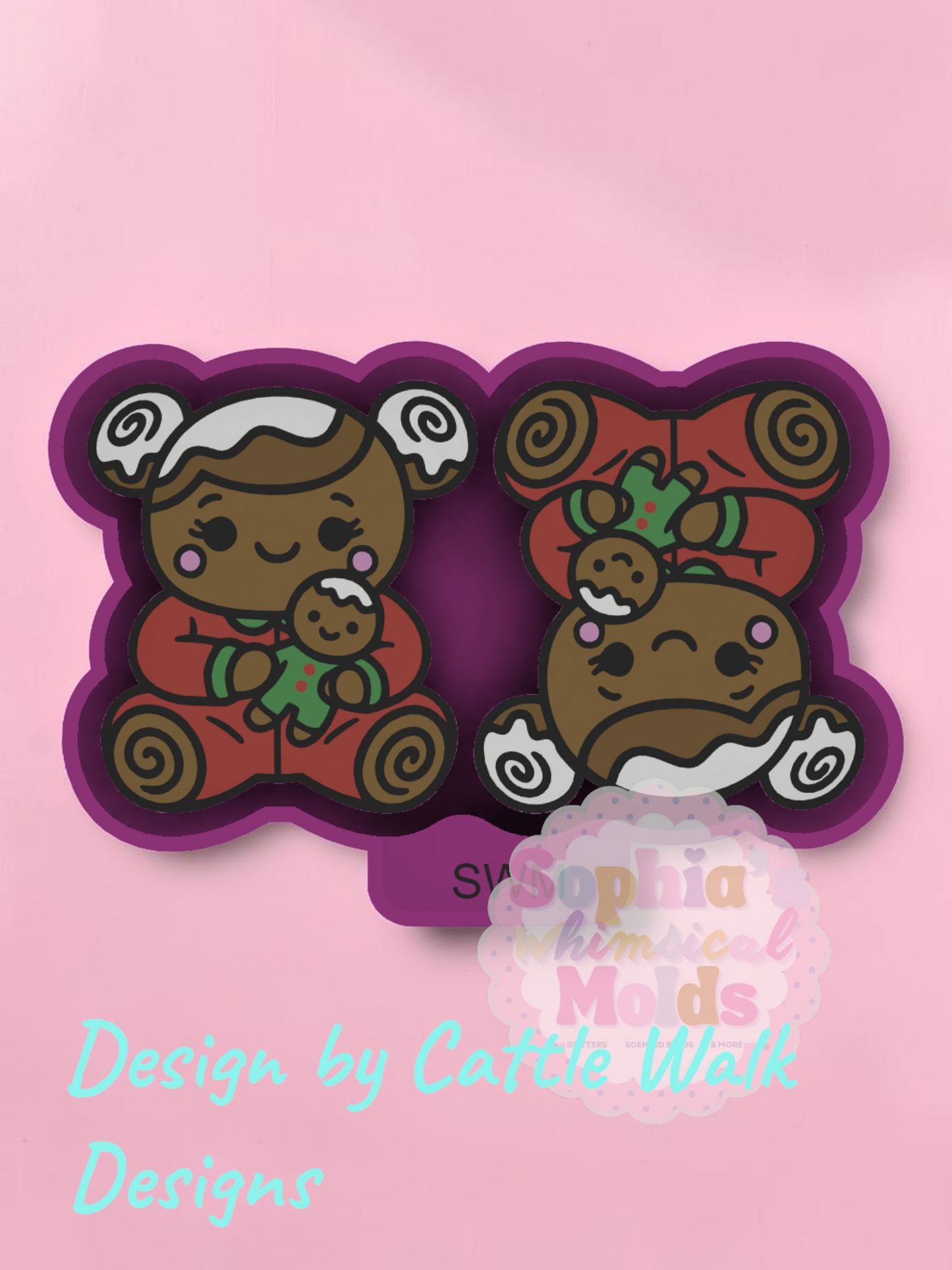 Cinna Bun Gingerbread Vent Clips - Premium Silicone Mold