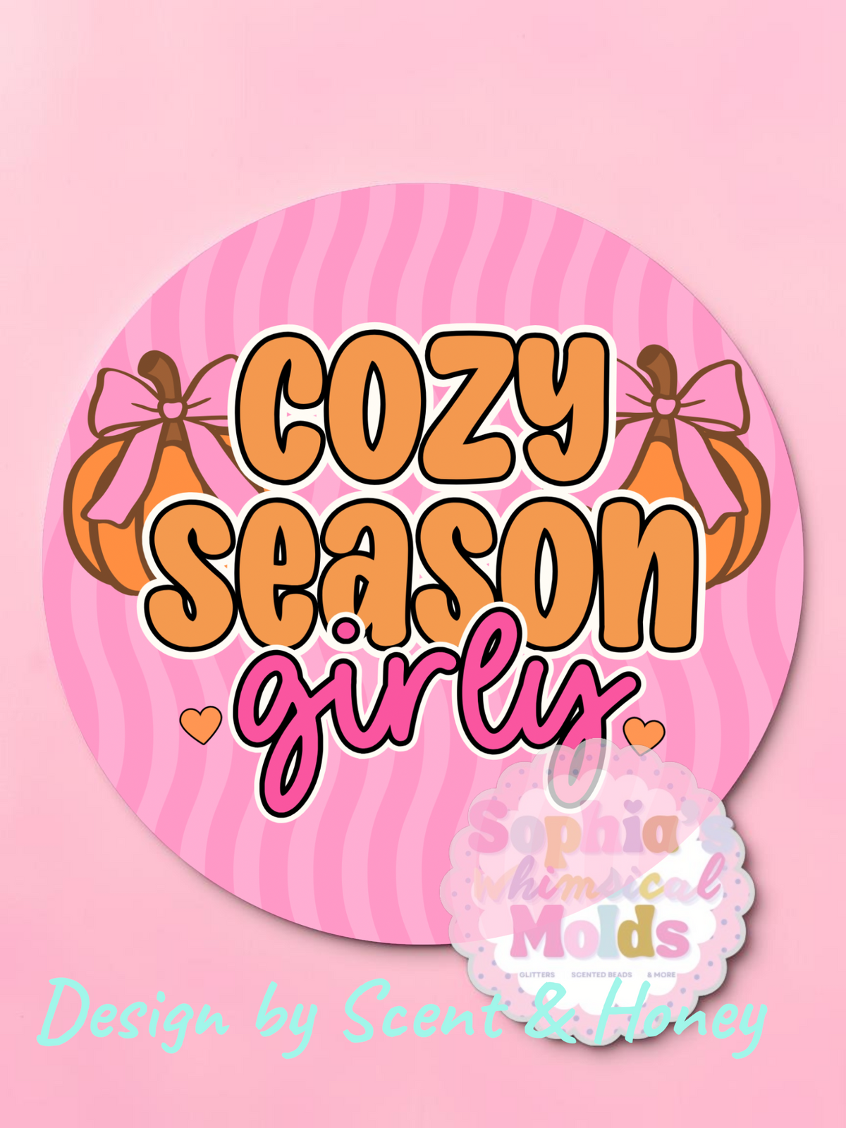 Cozy Fall Round Cardstock - Cardstock Inserts for Silicone Mold