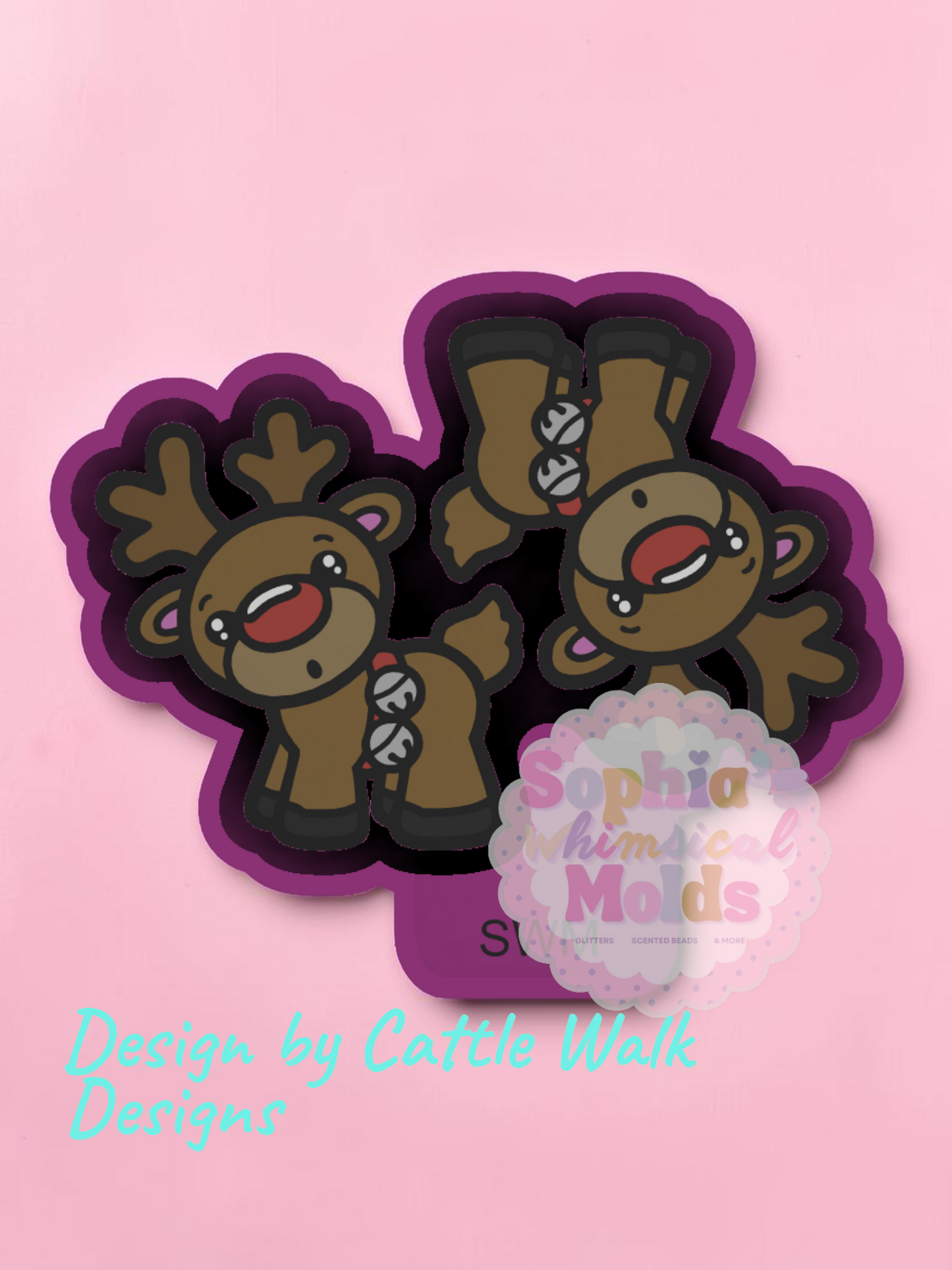 Cute Reindeer Vent Clips - Premium Silicone Mold