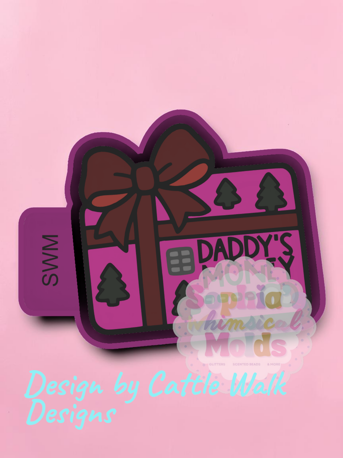 Daddy's Money Small Bow Credit Card - Premium Silicone Mold