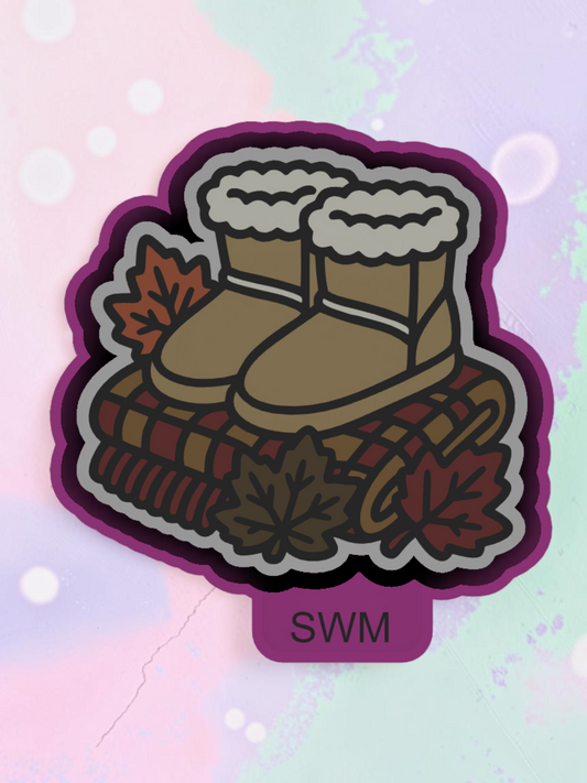 Fall Boots Plaid Blanket - Custom Premium Car Air Freshener