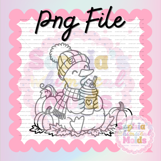 Fall Goose Pumpkin Spice PNG - PNG/STL Digital Files