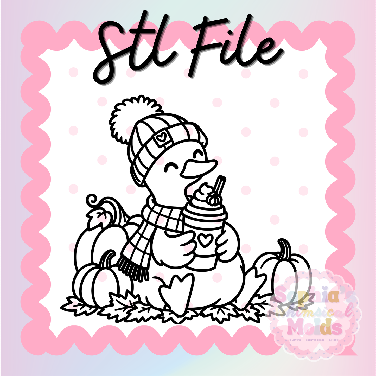 Fall Goose Pumpkin Spice STL - PNG/STL Digital Files