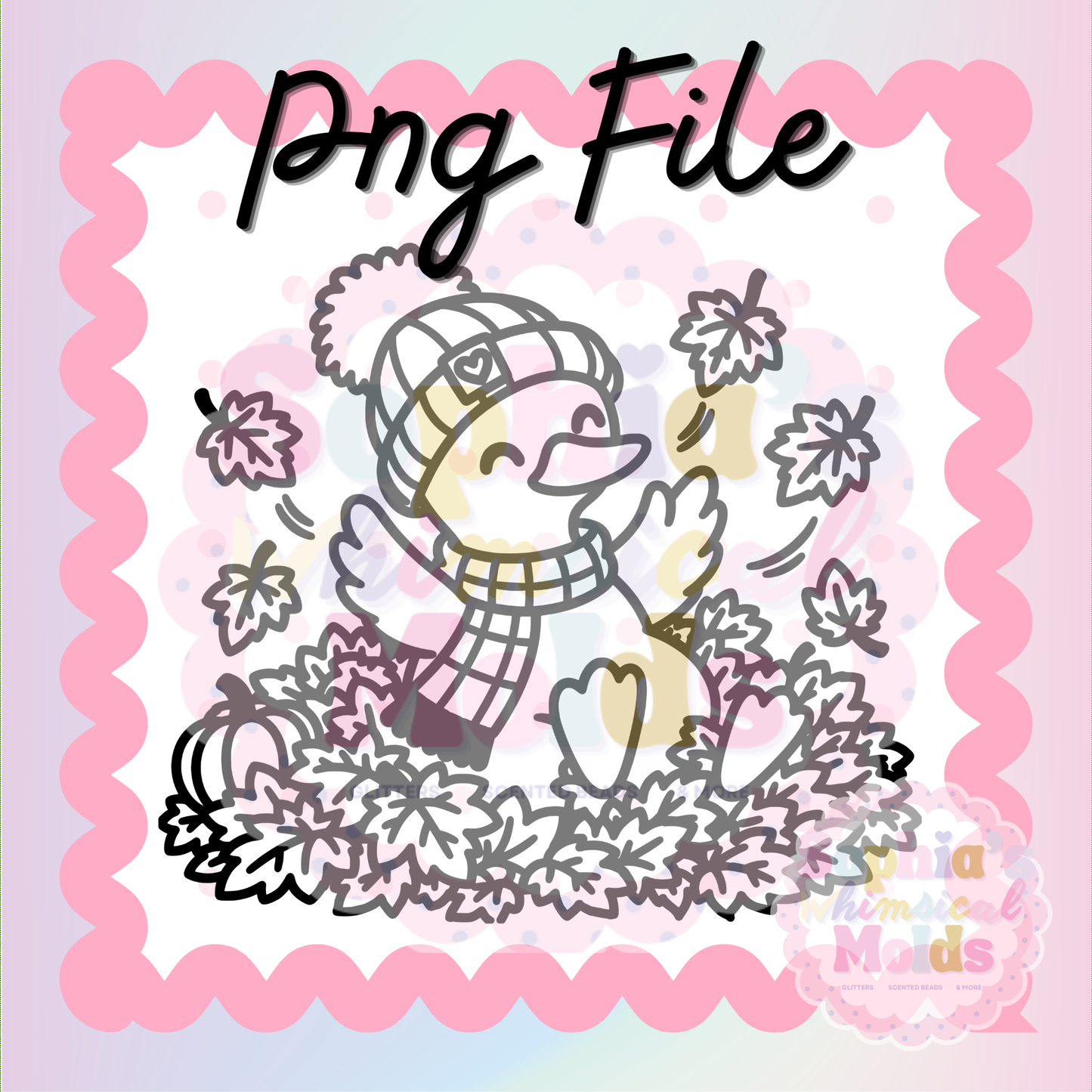 Fall Leaves Goose PNG - PNG/STL Digital Files