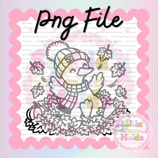 Fall Leaves Goose PNG - PNG/STL Digital Files