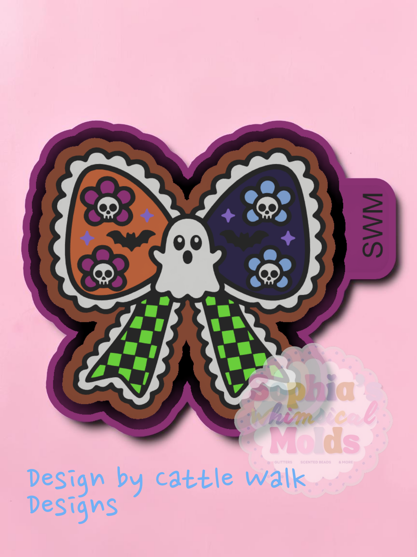 Floral Skull Bow - Premium Silicone Mold