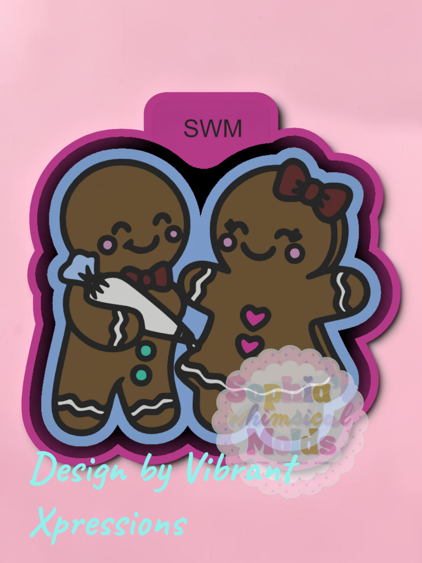 Gingerbread Decorating Couple - Premium Silicone Mold