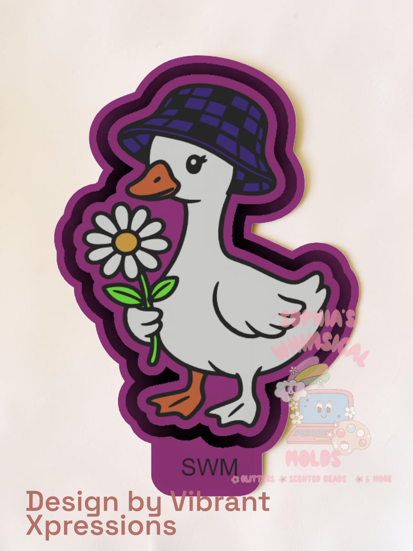 Goose Checkered Bucket Hat - Premium Silicone Mold