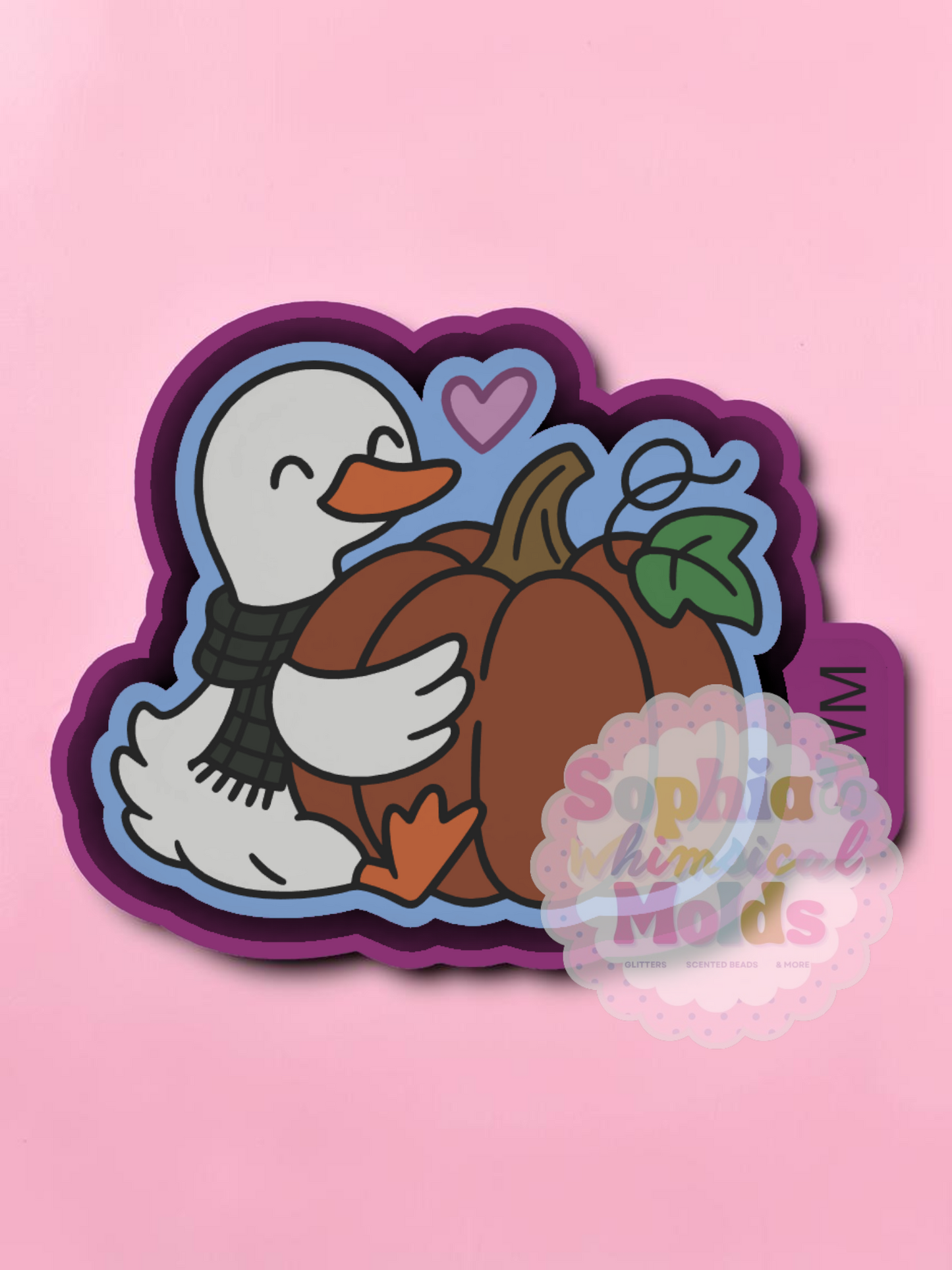 Goose Hugging Pumpkin - Premium Silicone Mold