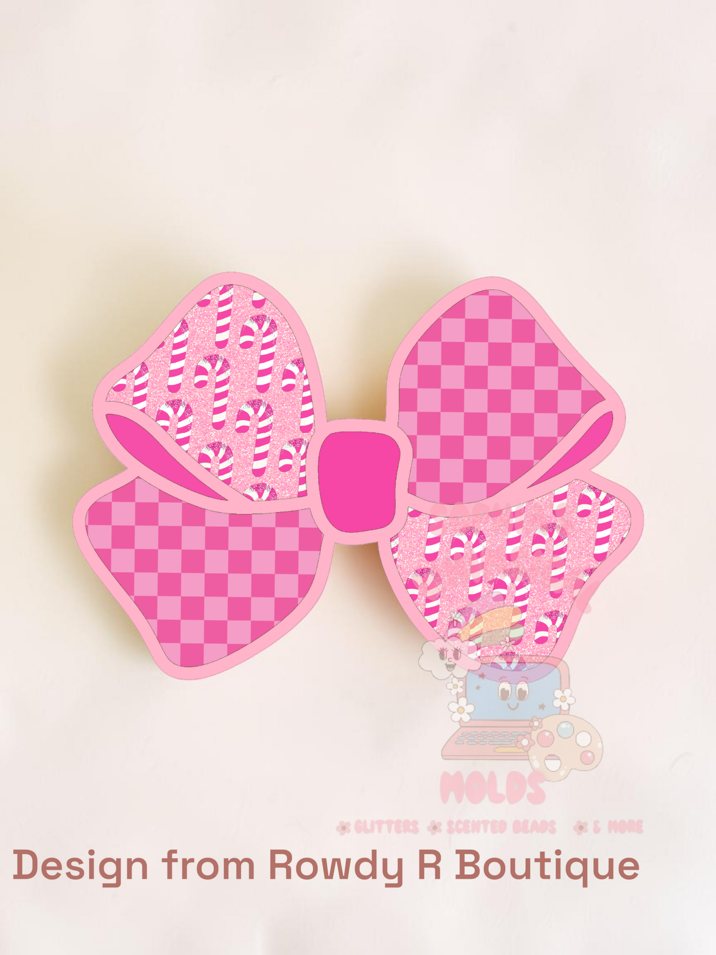 Winter Bow Cardstock - Cardstock Inserts for Silicone Mold