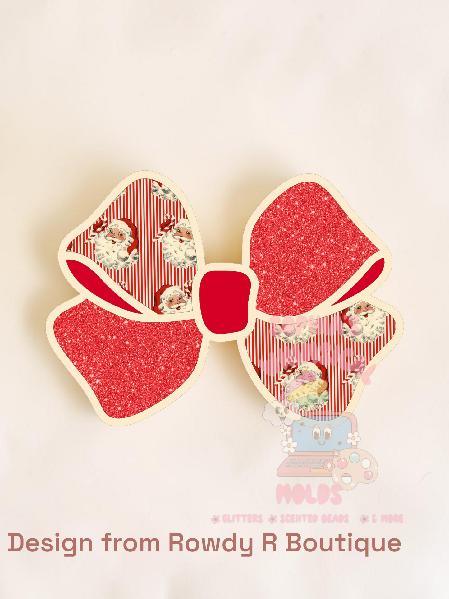 Winter Bow Cardstock - Cardstock Inserts for Silicone Mold