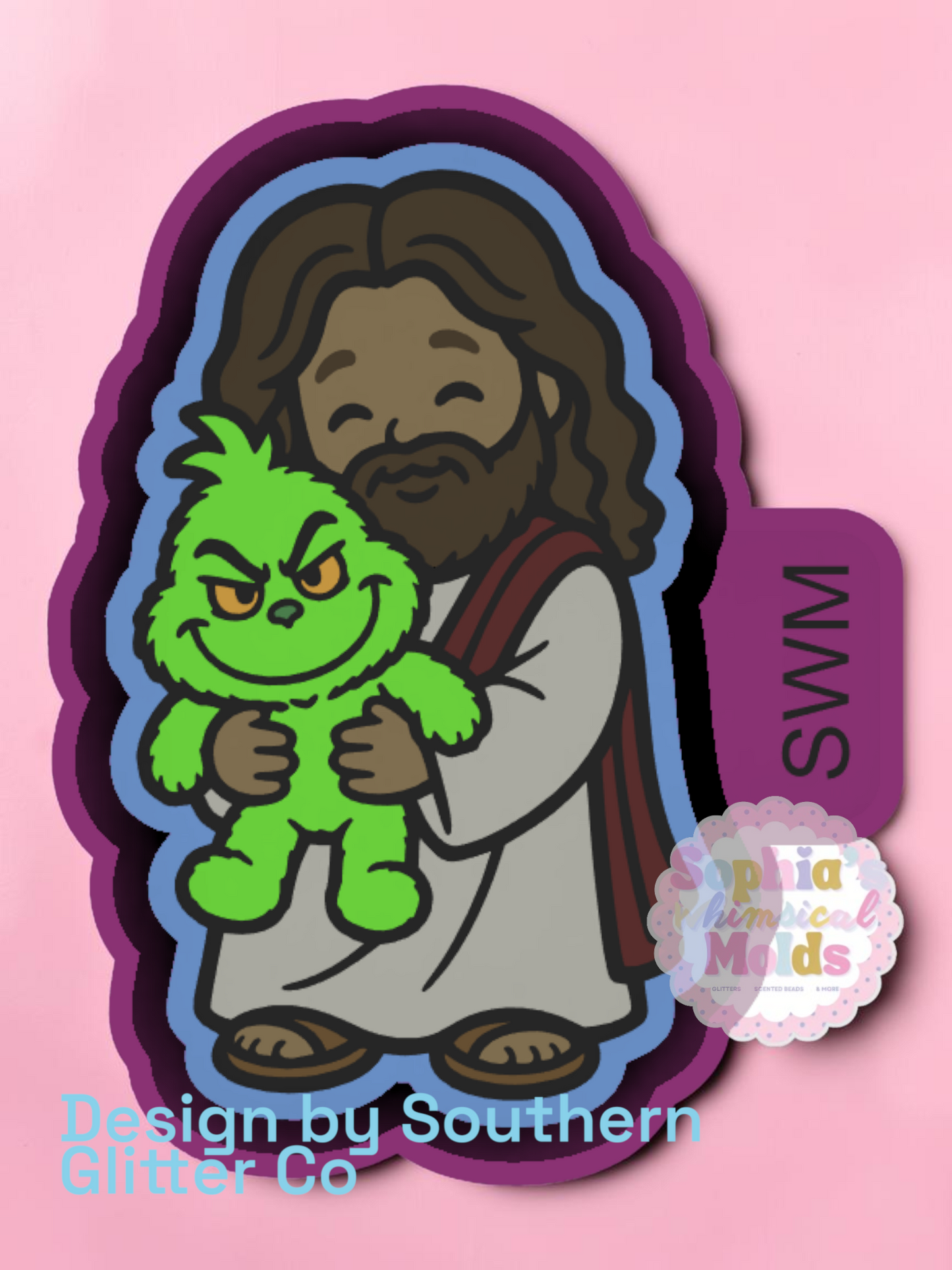 Jesus with Green Guy Plushie - Premium Silicone Mold