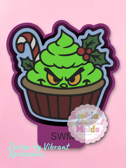 Mean and Green Cupcake - Premium Silicone Mold