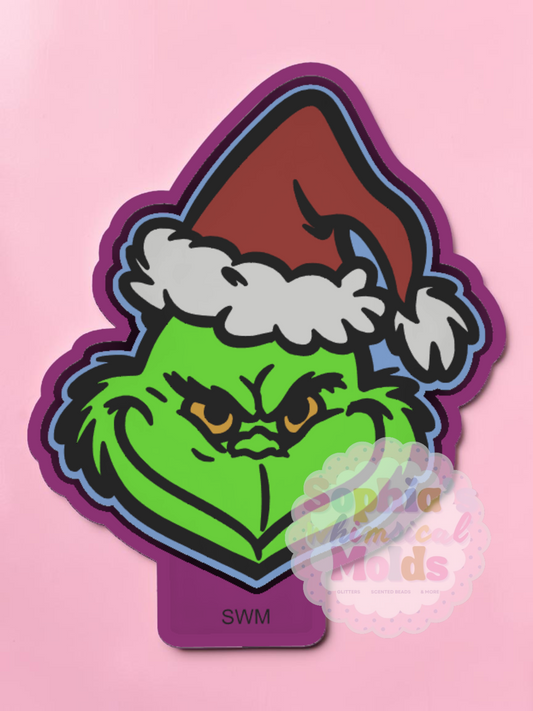 Mean Green Guy Santa - Food-Grade Silicone Mold