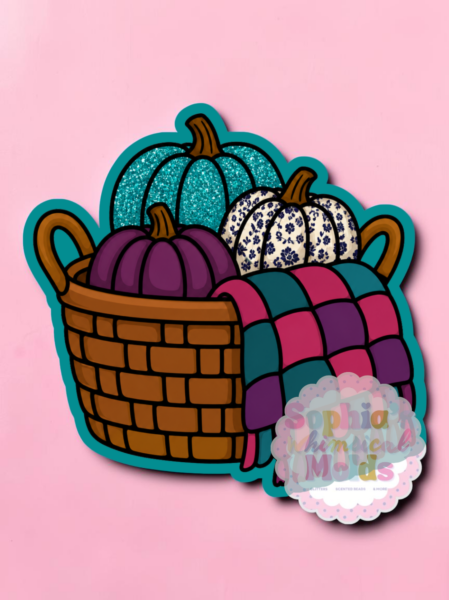 Pumpkin Basket Blanket - Cardstock Inserts for Silicone Mold