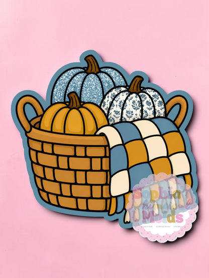 Pumpkin Basket Blanket - Cardstock Inserts for Silicone Mold
