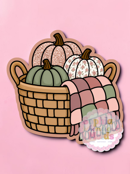 Pumpkin Basket Blanket - Cardstock Inserts for Silicone Mold