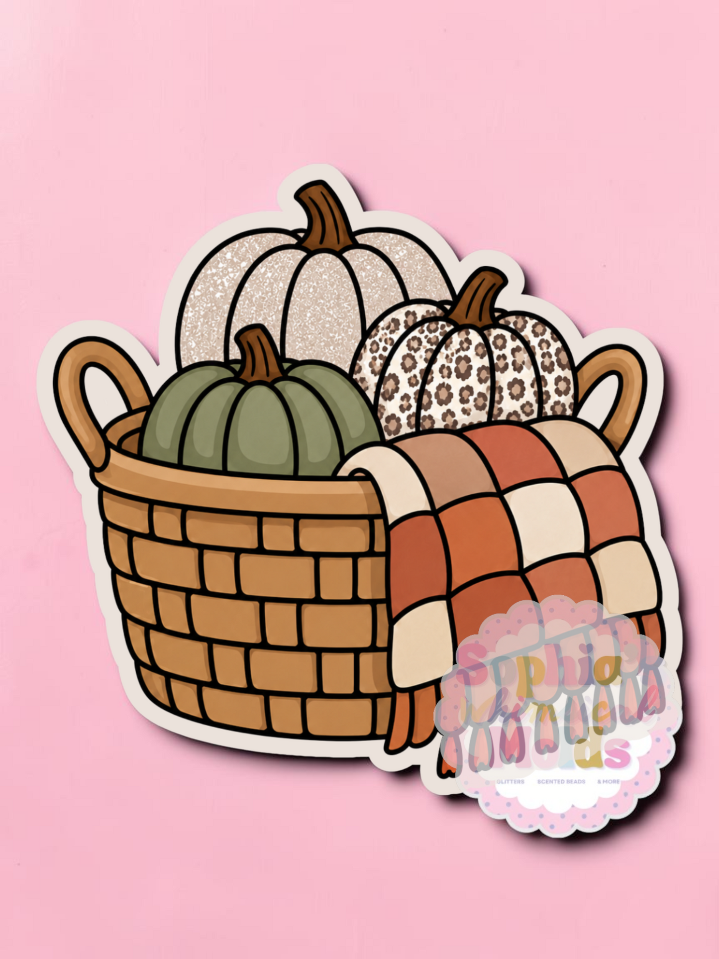Pumpkin Basket Blanket - Cardstock Inserts for Silicone Mold