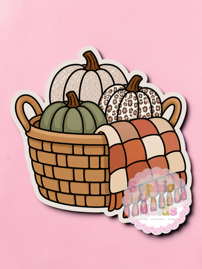 Pumpkin Basket Blanket - Cardstock Inserts for Silicone Mold