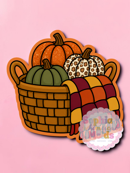 Pumpkin Basket Blanket - Cardstock Inserts for Silicone Mold