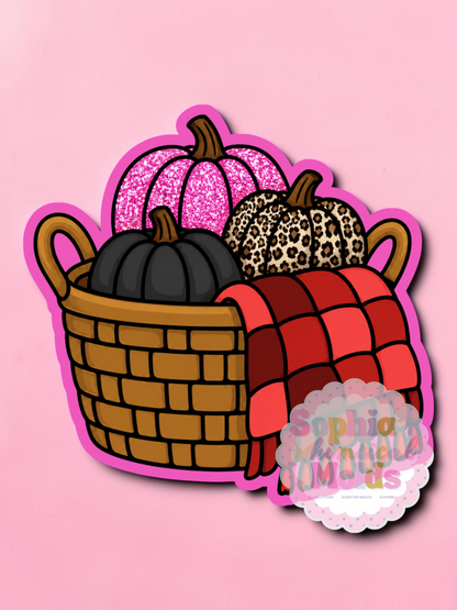 Pumpkin Basket Blanket - Cardstock Inserts for Silicone Mold