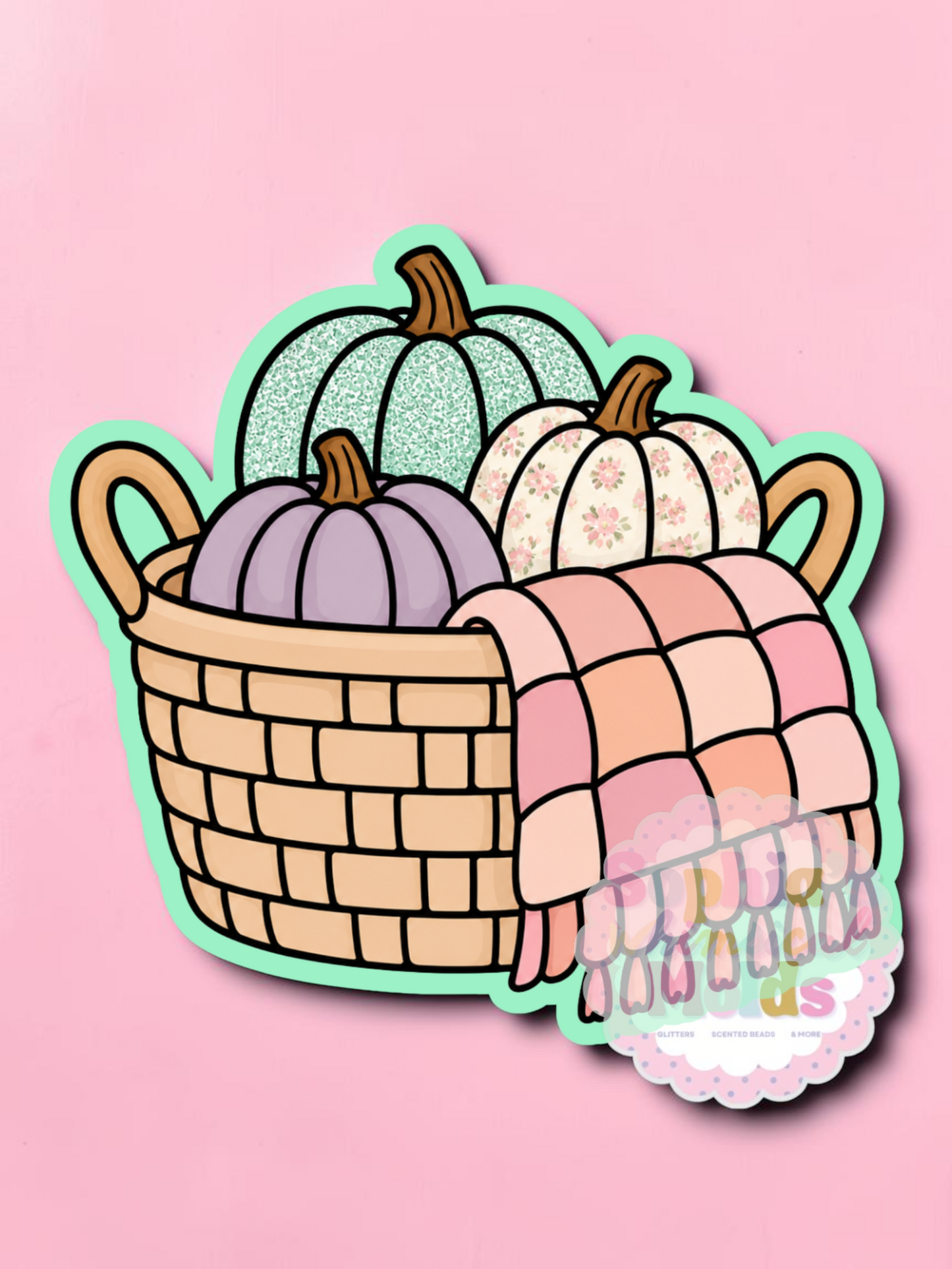 Pumpkin Basket Blanket - Cardstock Inserts for Silicone Mold