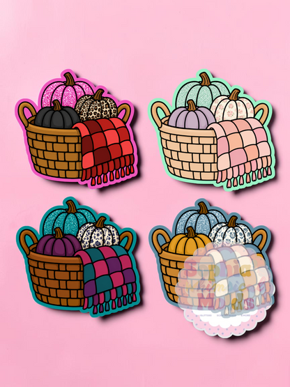 Pumpkin Basket Blanket - Cardstock Inserts for Silicone Mold