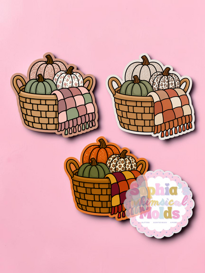 Pumpkin Basket Blanket - Cardstock Inserts for Silicone Mold