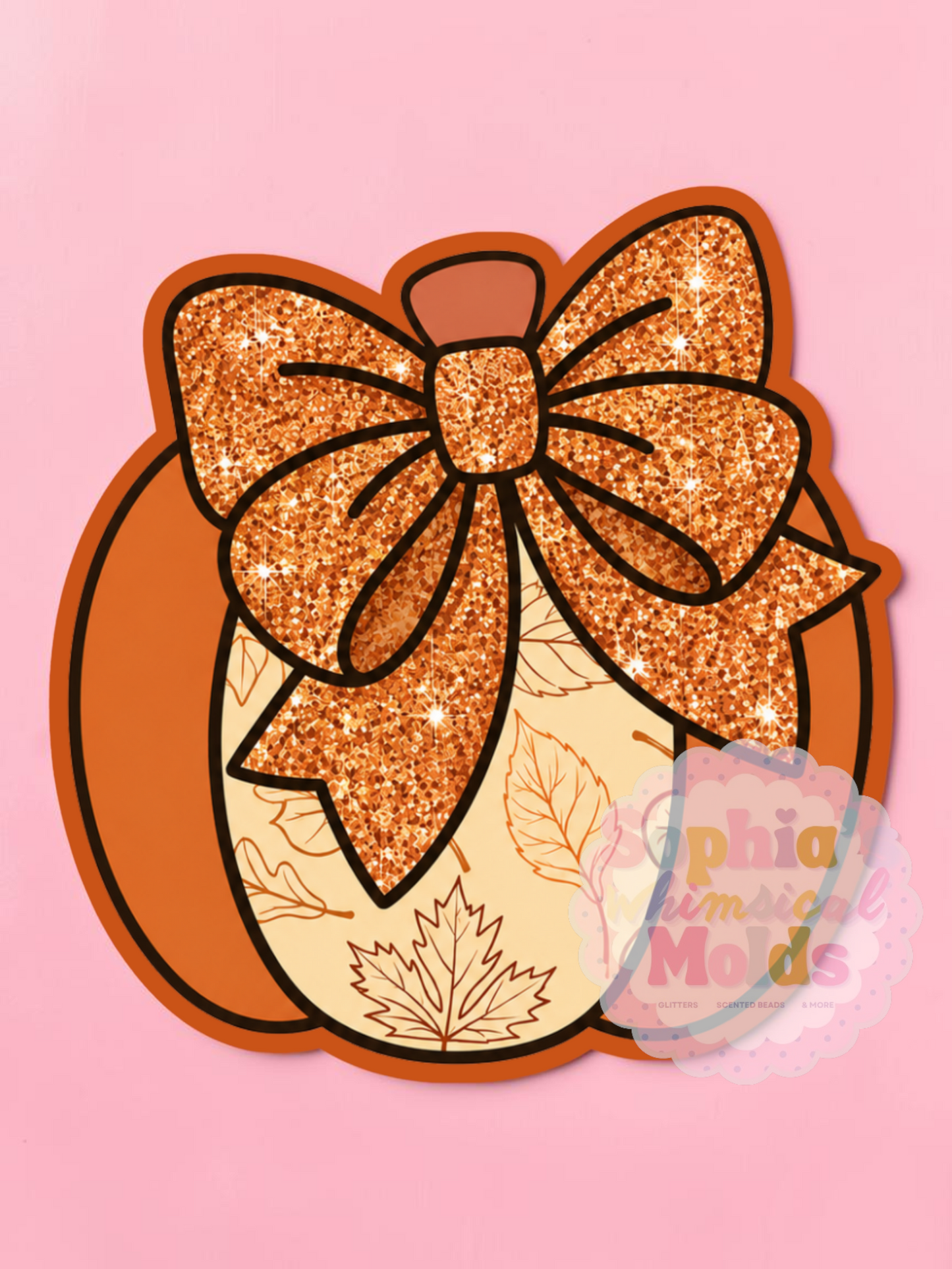 Pumpkin Bow - Cardstock Inserts for Silicone Mold