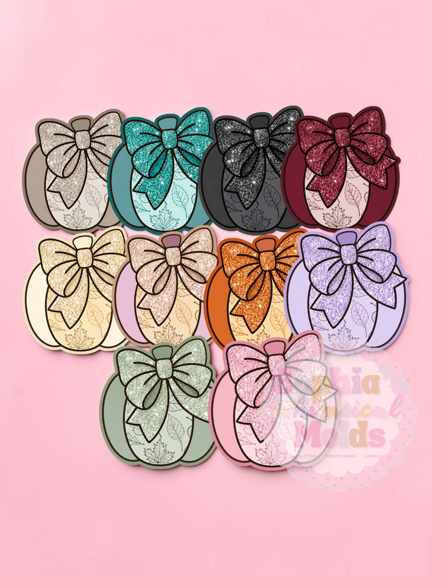 Pumpkin Bow - Cardstock Inserts for Silicone Mold