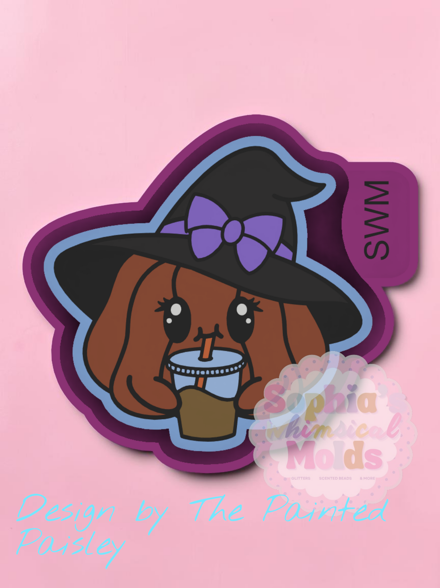 Pumpkin with Bow Hat & Drink - Premium Silicone Mold