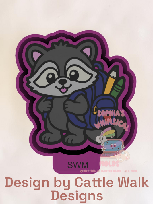 Raccoon Back to School - Premium Silicone Mold